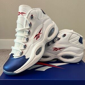 Brand New Reebok Question Mid Blue Toe Allen Iverson 2022